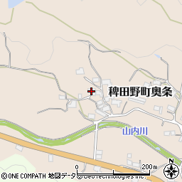 京都府亀岡市稗田野町奥条大西周辺の地図
