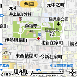 京都府京都市上京区福本町周辺の地図