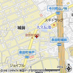 愛知県刈谷市泉田町城前179周辺の地図