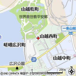 京都府京都市右京区山越西町周辺の地図