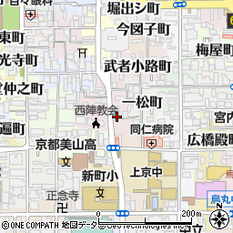 京都府京都市上京区一条殿町499周辺の地図