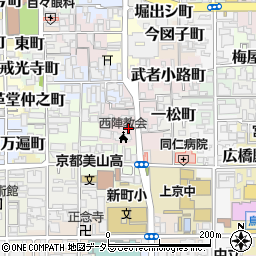 京都府京都市上京区一条殿町500周辺の地図