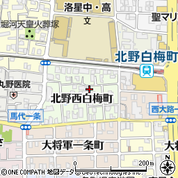 京都府京都市北区北野西白梅町53周辺の地図