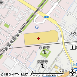 コメリパワー栗東店　資材館周辺の地図