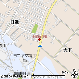 中田町日進周辺の地図