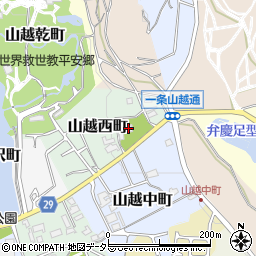 京都府京都市右京区山越西町8周辺の地図