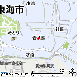 愛知県東海市荒尾町岩ノ脇周辺の地図