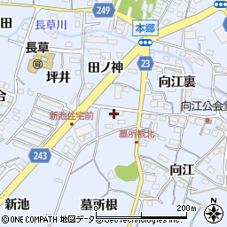 愛知県大府市長草町仲良畑周辺の地図