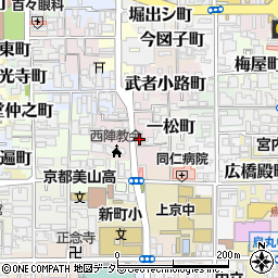 京都府京都市上京区一条殿町497周辺の地図