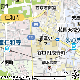 京都市立御室小学校周辺の地図