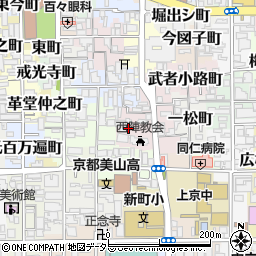 京都府京都市上京区一条殿町周辺の地図