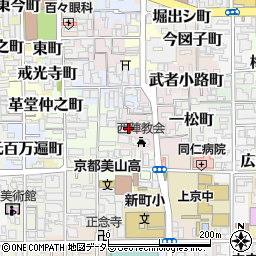 京都府京都市上京区一条殿町周辺の地図