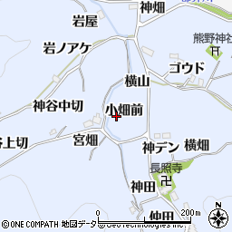 愛知県豊田市下山田代町小畑前周辺の地図