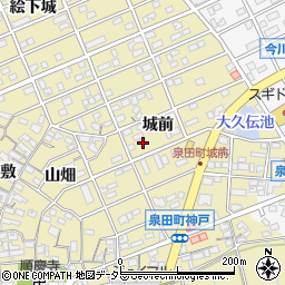 愛知県刈谷市泉田町城前122周辺の地図