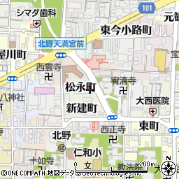 京都府京都市上京区松永町周辺の地図