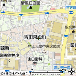 京都府京都市左京区吉田泉殿町周辺の地図