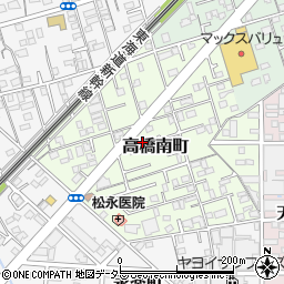 静岡県静岡市清水区高橋南町周辺の地図