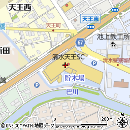 ディスワン　清水天王店周辺の地図