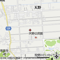 静岡県伊豆の国市天野周辺の地図
