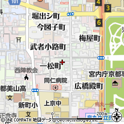 京都府京都市上京区福長町周辺の地図