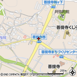 滋賀県湖南市菩提寺周辺の地図