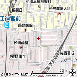 滋賀県大津市桜野町1丁目5周辺の地図