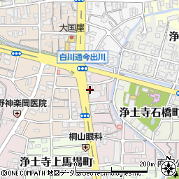 銀閣寺大西周辺の地図