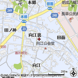 愛知県大府市長草町向江裏24-27周辺の地図
