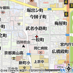 京都府京都市上京区一松町周辺の地図
