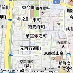 京都府京都市上京区革堂仲之町512周辺の地図