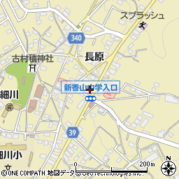 愛知県岡崎市細川町長原周辺の地図