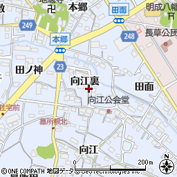 愛知県大府市長草町向江裏24-26周辺の地図