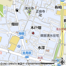 愛知県東海市荒尾町木戸畑周辺の地図