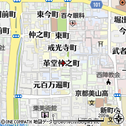 京都府京都市上京区革堂仲之町周辺の地図