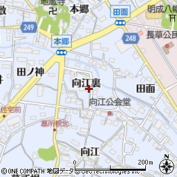愛知県大府市長草町向江裏周辺の地図