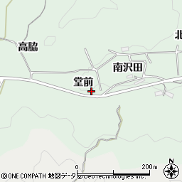 愛知県岡崎市日影町堂前周辺の地図