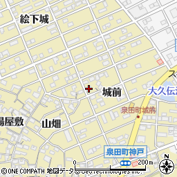 愛知県刈谷市泉田町城前82周辺の地図