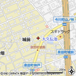 愛知県刈谷市泉田町城前111周辺の地図