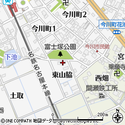 愛知県刈谷市今川町東山脇14周辺の地図