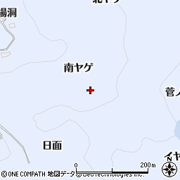 愛知県豊田市下山田代町南ヤゲ周辺の地図