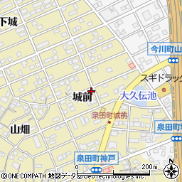 愛知県刈谷市泉田町城前114周辺の地図