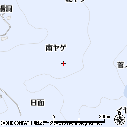 愛知県豊田市下山田代町（南ヤゲ）周辺の地図