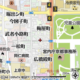 京都府京都市上京区観三橘町周辺の地図