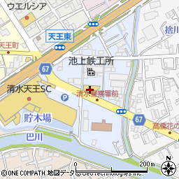静岡日産自動車清水店周辺の地図