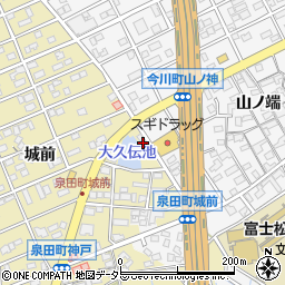 愛知県刈谷市泉田町城前188周辺の地図