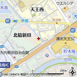 静岡県静岡市清水区天王町周辺の地図