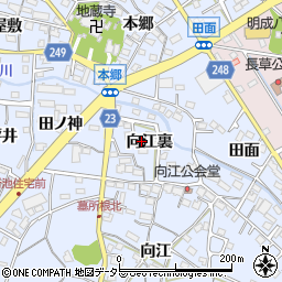 愛知県大府市長草町向江裏24-14周辺の地図