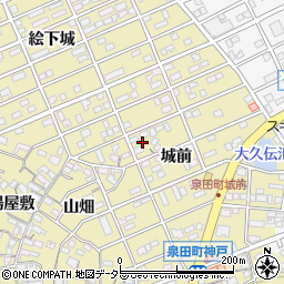 愛知県刈谷市泉田町城前83周辺の地図