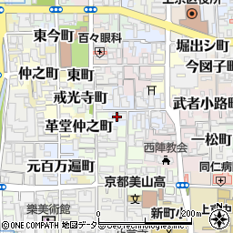 京都府京都市上京区西無車小路町周辺の地図