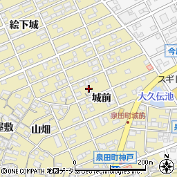 愛知県刈谷市泉田町城前86周辺の地図
